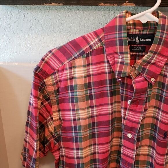 Ralph Lauren Blake Red Plaid Shirt sz M - Picture 4 of 6